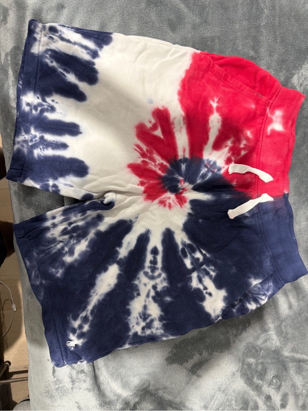 Polo by Ralph Lauren Kids Tie-Dye Shorts in Navy Blue, White & Red